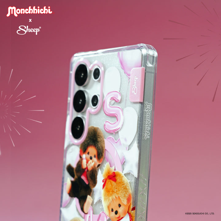 เคส ซัมซุง สีชมพู samsung case ม่อนชิชิ monchhichi beige สีเบจ ทอง มอนชิชิ sheep sketch