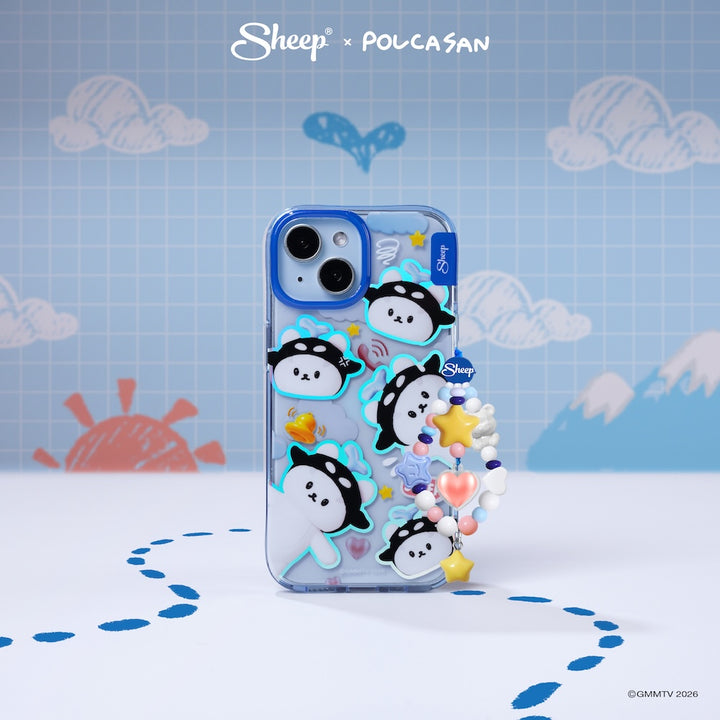 เคส โพก้าซัง ไอโฟน polcasan iphone case สีฟ้า น้ำเงิน มาสคอต gmm