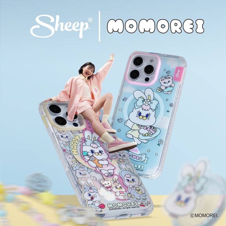 เคสไอโฟน สีพาสเทล magsafe momorei มีของแถม rico pinco ลายน่ารัก