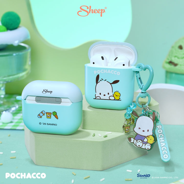 โปเชโกะ เคสแอร์พอด airpods case pochacco สีเขียว ฟ้า ลิขสิทธิ์แท้ sanrio ของแท้ ซานริโอ้ พร้อมส่ง แถม พวงกุญแจ keyring