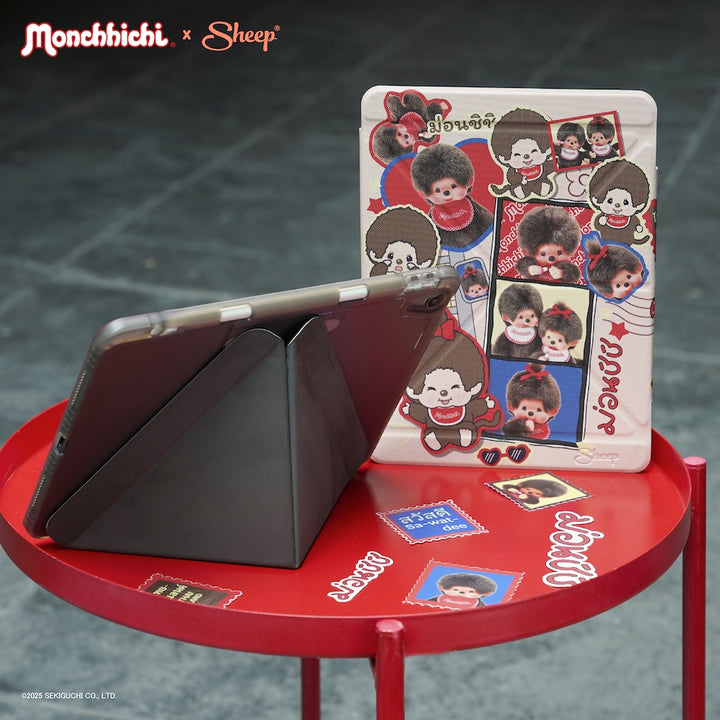 ม่อนชิชิ สีน้ำตาล ipad case monchhichi เคสไอแพด สีน้ำตาล น้ำหนักเบา กันกระแทก ดีไซน์ อักษรไทย ลิขสิทธิ์แท้