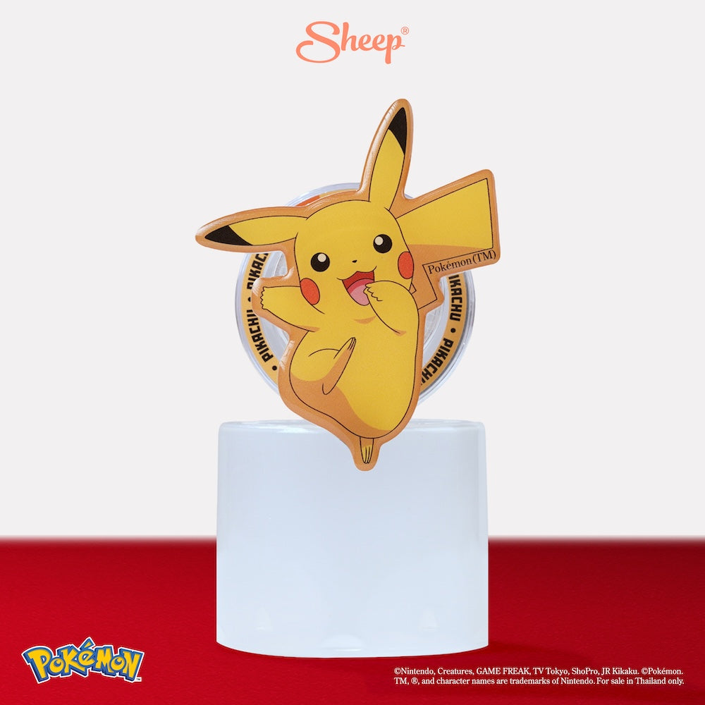 Pikachu พิคาชู Grip MagSafe Pokémon โปเกมอน ลิขสิทธิ์แท้ น่ารัก ที่แปะมือถือ แม่เหล็ก สี เหลือง