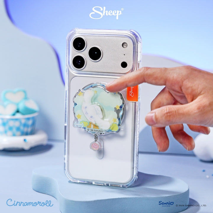 phone accessories ซินนามอนโรล cinnamoroll ใช้คู่เคส sanrio ลิขสิทธิ์แท้ ที่แปะมือถือ magsafe หมุน ได้ griptok