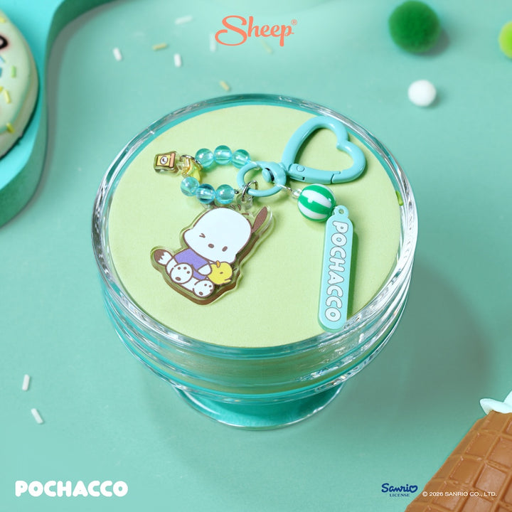 pochacco airpods case พร้อมส่ง ลิขสิทธิ์แท้ sanrio เคสแอร์พอด โปเชโกะ สีเขียว ฟ้า แถม พวงกุญแจ keyring