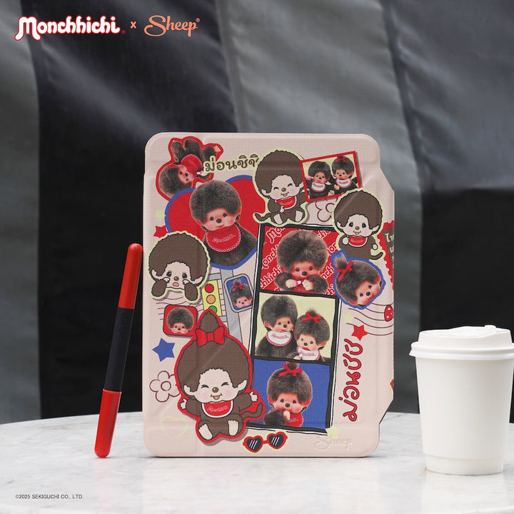 เคสไอแพด กันงอ ม่อนชิชิ monchhichi ipad case กันกระแทก สีน้ำตาล ลิขสิทธิ์แท้ ดีไซน์ อักษรไทย