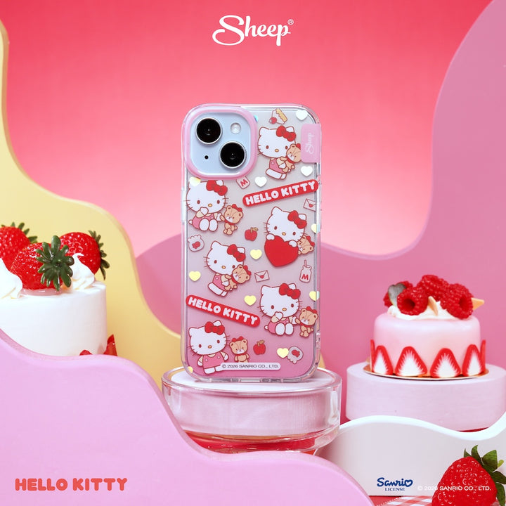 hello kitty iphone case sketch เคส ไอโฟน คิตตี้ ลิขสิทธิ์แท้ sanrio สีแดง ชมพู ลายน่ารัก ซานริโอ้ กันกระแทก