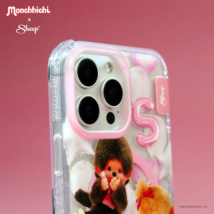 monchhichi beige iphone magsafe case เคส สีชมพู ม่อนชิชิ ไอโฟน สีเบจ ทอง sheep outfit มอนชิชิ