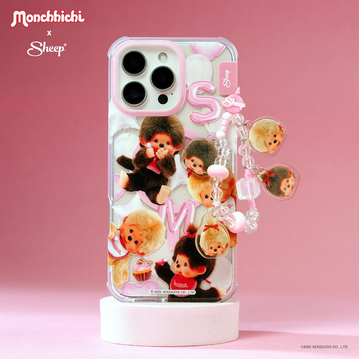 monchhichi เคส ไอโฟน สีชมพู ม่อนชิชิ beige magsafe iphone case มอนชิชิ สีเบจ ทอง sheep canvas