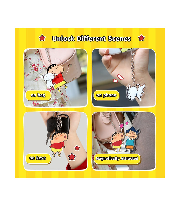 blind box ชินจัง พวงกุญแจ Crayon Shinchan พวงกุญแจลายน่ารัก อะคริลิกใส สินค้าลิขสิทธิ์แท้ Rock คอลเลกชันแฟนการ์ตูน