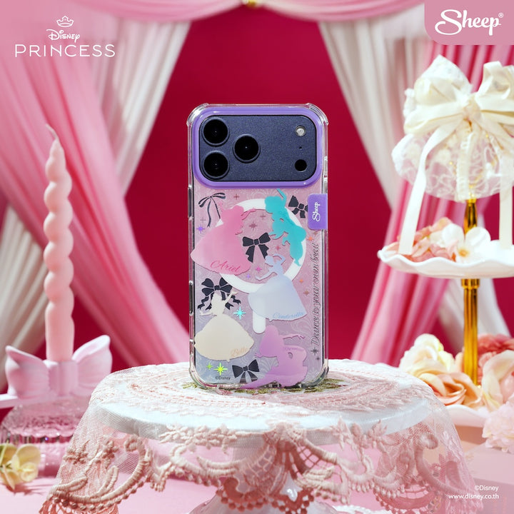 disney princess iphone case เคส ไอโฟน เจ้าหญิงดิสนีย์ ariel cinderella belle jasmine rapunzel 17 pro max deep blue ลายน่ารัก