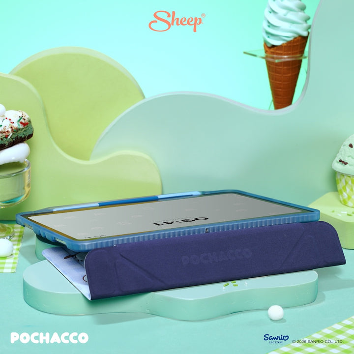 เคสไอแพด กันงอ โปเชโกะ pochacco ipad case กันกระแทก ลิขสิทธิ์แท้ sanrio แถม ปลอกปากกา ซานริโอ้ เคสโปเชโกะ สีเขียวฟ้า