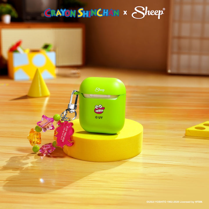 Crayon Shinchan เคสแอร์พอด Chocobi วานิยามะซัง จระเข้ ไดโนเสาร์ สีเขียว สีชมพู case airpods แถม พวงกุญแจ keyring ลิขสิทธิ์แท้
