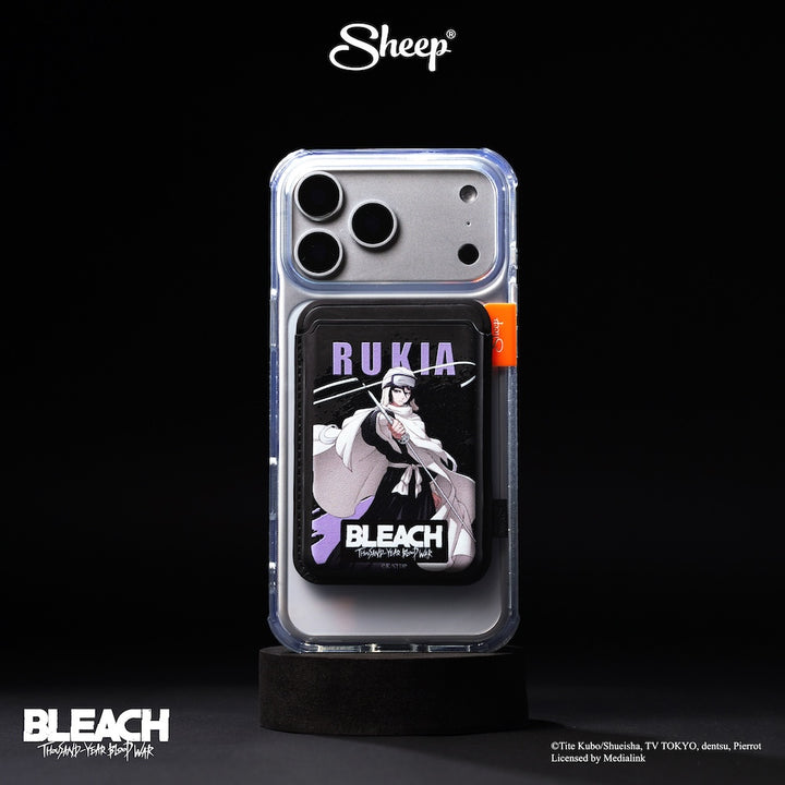 phone wallet bleach บลีช เทพมรณะ ss8 เคสใส่บัตร สีดำ คุจิกิ ลูเคีย สงครามเลือดพันปี ที่ใส่บัตร แปะมือถือ card holder