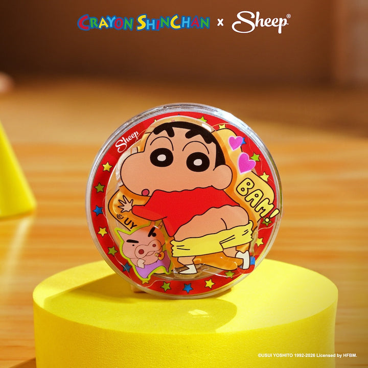 Crayon Shinchan ลิขสิทธิ์แท้ ชินจัง ที่แปะมือถือ ใช้คู่เคส MagSafe Phone Grip ดีไซน์ Home สีแดง