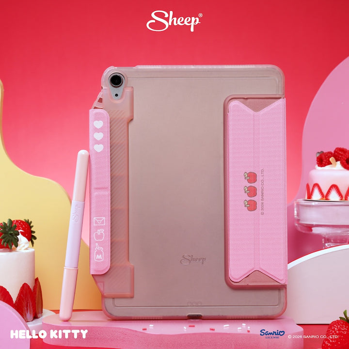 เคส ไอแพด hello kitty สีแดง ชมพู ipad case คิตตี้ ซานริโอ้ แถม ปลอกปากกา ลิขสิทธิ์แท้ sanrio ซานริโอ้ กันงอ กันกระแทก