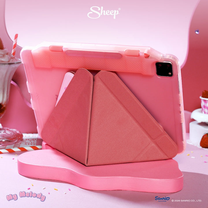 ipad case sanrio my melody เคสไอแพด มายเมโลดี้ สีชมพู ขาว แถม ปลอกปากกา ลิขสิทธิ์แท้ ซานริโอ้ กันกระแทก กันงอ