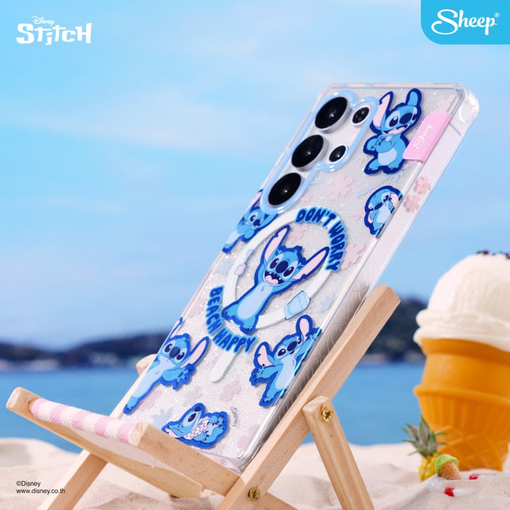 ชาร์จไร้สายได้ เคส Samsung Stitch เคสกันกระแทกลวดลาย Stitch