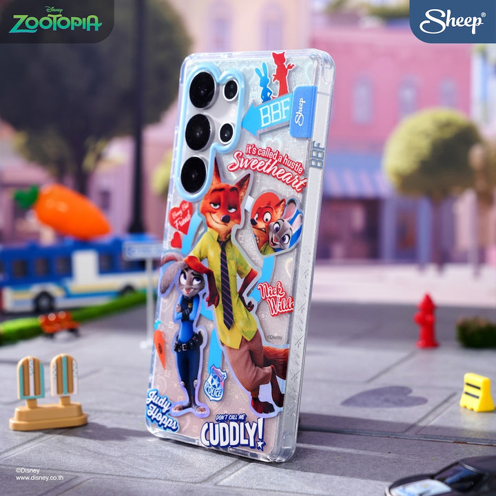 เคส ซัมซุง คู่จิ้น nick &amp; judy ซูโทเปีย แบบใส samsung case magsafe zootopia เครื่องสีขาว