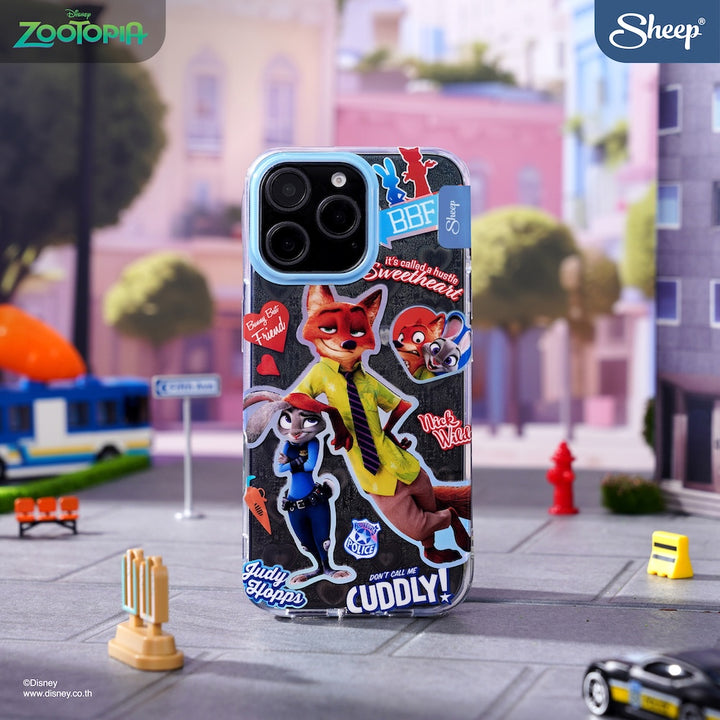zootopia iPhone case เคสไอโฟน ซูโทเปีย ลายน่ารัก นิค จูดี้ คู่จิ้น nick &amp; judy โชว์สีเครื่อง แถม สายห้อยมือถือ
