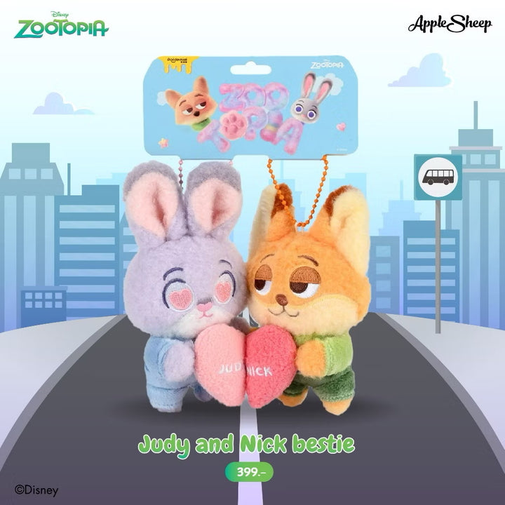 พวงกุญแจตุ๊กตาน่ารัก ๆ Nick Wilde, Judy Hopps พวงกุญแจห้อยกระเป๋า