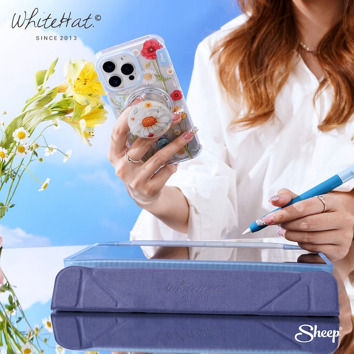 flower gadget เคสไอแพด ลายดอกไม้ whitehat ภาพวาดมือ ศิลปินไทย เคสคนไทย