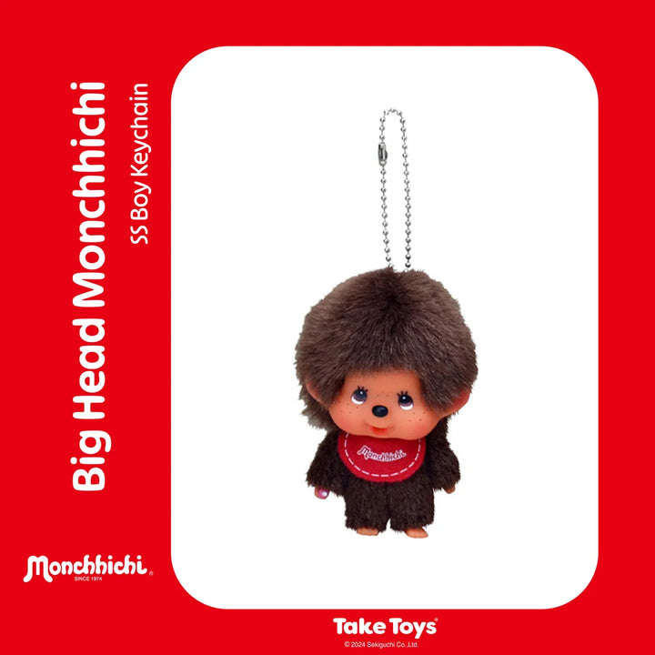พวงกุญแจ ตุ๊กตา monchhichi kun ม่อนชิชิ หัวโต take toys ม่อนชิชิคุง keychain ผู้ชาย