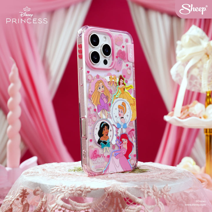 disney princess iphone case เคส ไอโฟน เจ้าหญิงดิสนีย์ แอเรียล ซินเดอเรลล่า เบลล์ จัสมิน ราพันเซล ลายน่ารัก กันกระแทก โบว์