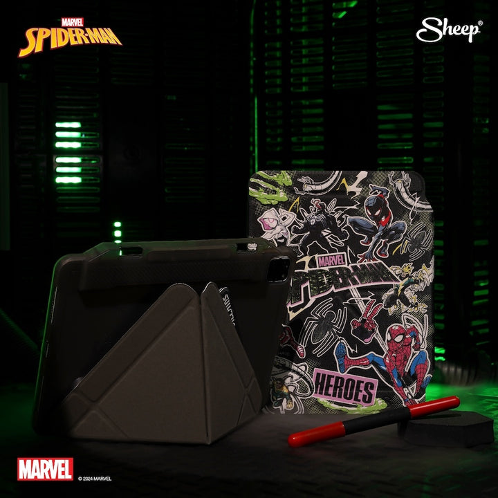 เคสไอแพดแถมปลอกปากกา เคส Marvel Spider-Man ลิขสิทธิ์แท้ เคส iPad และ iPad Pro