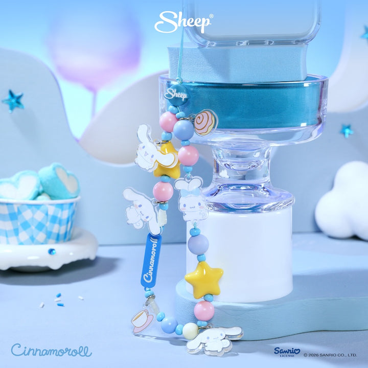 สายห้อยมือถือ cinnamoroll สีฟ้า phone charm ซินนามอนโรล ใช้คู่เคส sanrio ลิขสิทธิ์แท้ accessories ซานริโอ้