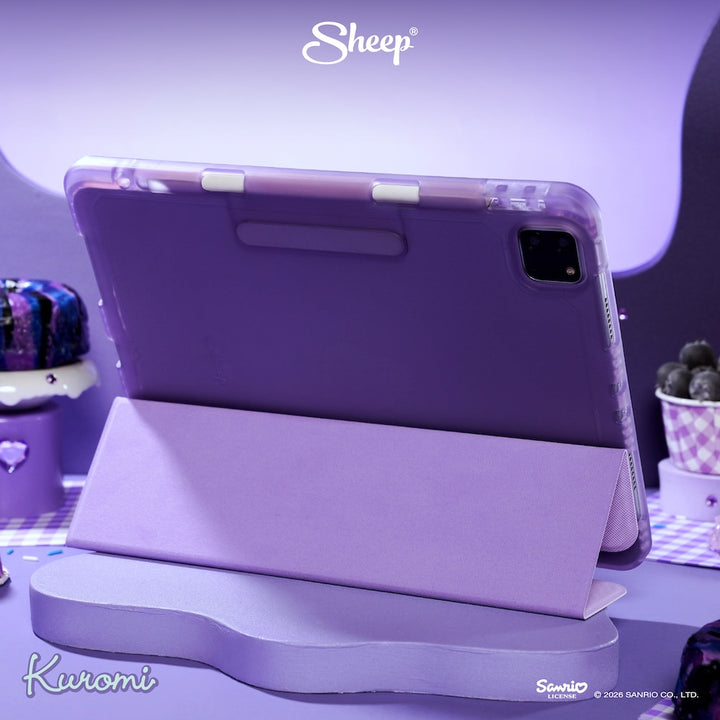 ipad case kuromi sanrio เคสไอแพด คุโรมิ กันกระแทก ลิขสิทธิ์แท้ สีม่วง ดำ ซานริโอ้ พกง่าย น้ำหนักเบา ตั้งได้