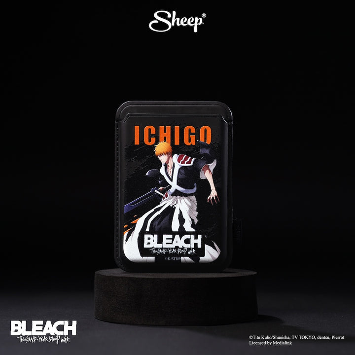 bleach บลีช เทพมรณะ คุโรซากิ อิจิโกะ phone wallet ss8 สงครามเลือดพันปี ที่ใส่บัตร แปะมือถือ kurosaki ichigo accessories สีดำ