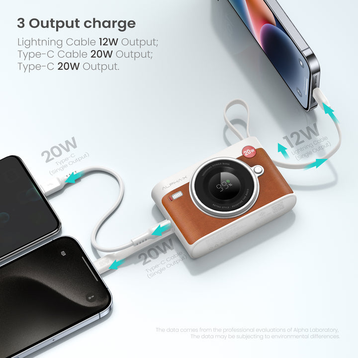 Alpha-X Power bank Fast Charge รับประกัน 2 ปี ใช้ได้ทั้ง USB-C และ Lightning