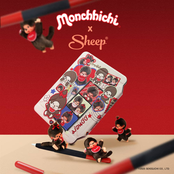 เคสไอแพด ม่อนชิชิ สีน้ำตาล ดีไซน์ อักษรไทย monchhichi ipad case กันงอ กันกระแทก ลิขสิทธิ์แท้