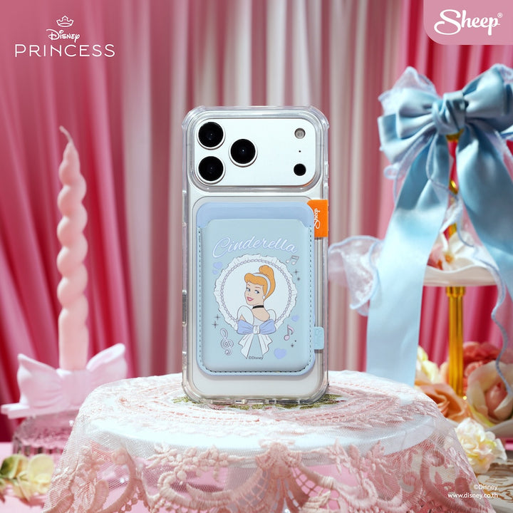 phone wallet เจ้าหญิงดิสนีย์ เคสใส่บัตร สีฟ้า ซินเดอเรลล่า disney princess ที่ใส่บัตร แปะมือถือ card holder