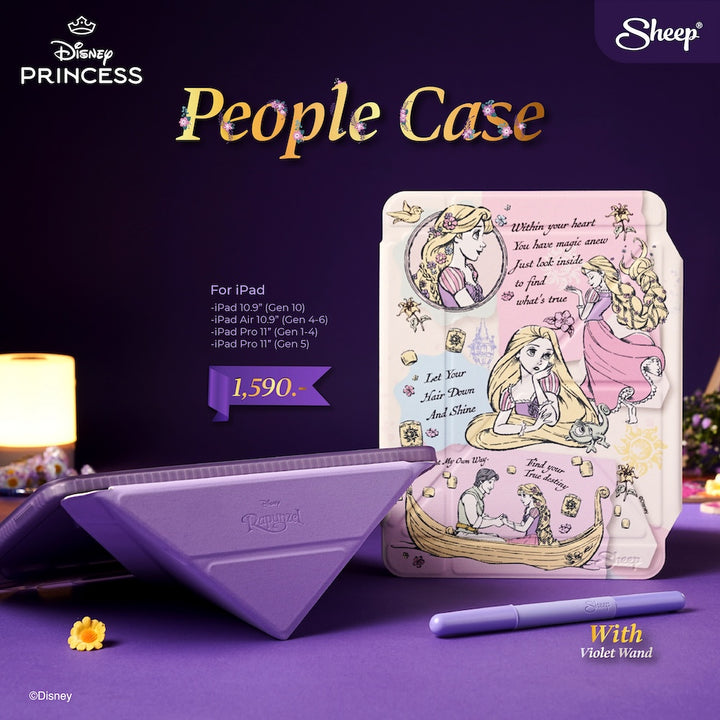 เคสไอแพดมีที่เก็บปากกา เคส iPad Pro, เคส iPad Air ของแท้ Disney Rapunzel ราพันเซล