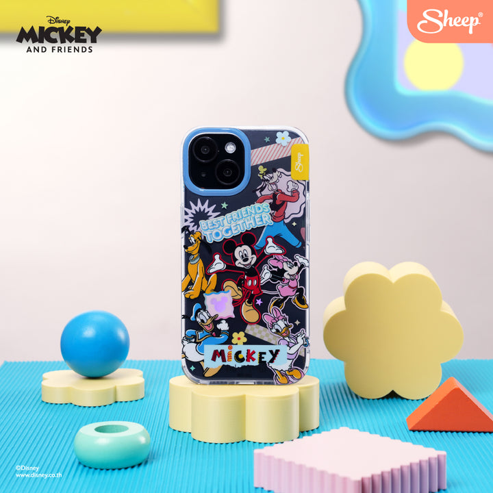 เคสไอโฟน มิคกี้ เมาส์ แบบใส สีฟ้า iPhone case mickey mouse ไอโฟน สีดำ