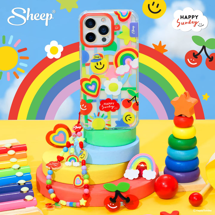 สายคล้อง Happy sunday เคสใส MagSafe เคส HAPPY SUNDAY เคสมีของแถม