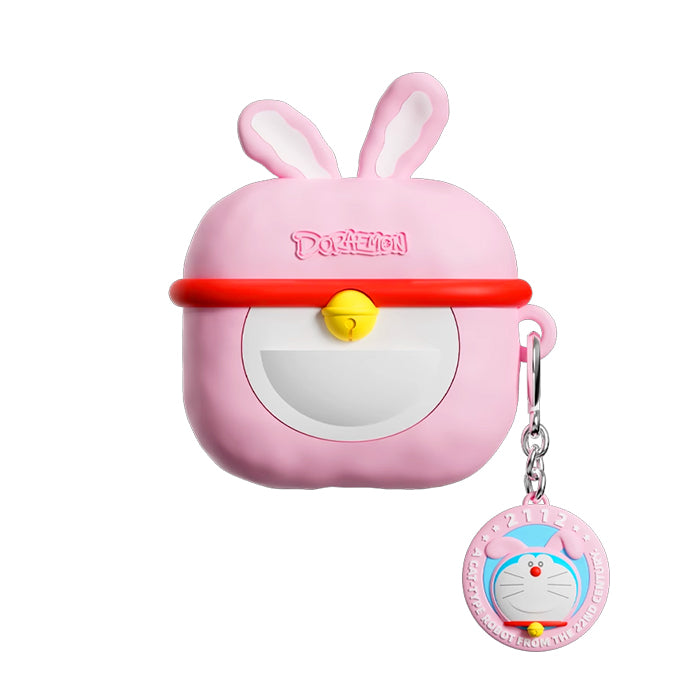 เคสแอร์พอด ซิลิโคน Rock airpod Doraemon สีชมพู กันกระแทก case