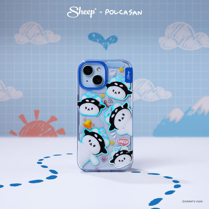 polcasan case เคส โพก้าซัง ไอโฟน iphone สีฟ้า น้ำเงิน มาสคอต gmm tv
