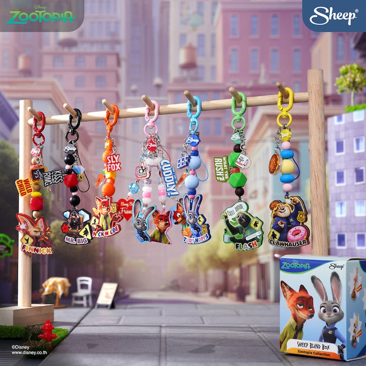blind box zootopia keychain กล่องสุ่ม สายห้อยมือถือ ซูโทเปีย ลิขสิทธิ์แท้ มีตะขอห้อย