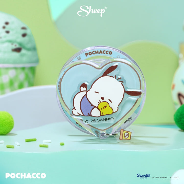 ที่แปะมือถือ pochacco magsafe หมุน ได้ สีเขียว ใช้คู่เคส โปเชโกะ sanrio ลิขสิทธิ์แท้ sheep phone griptok accessories