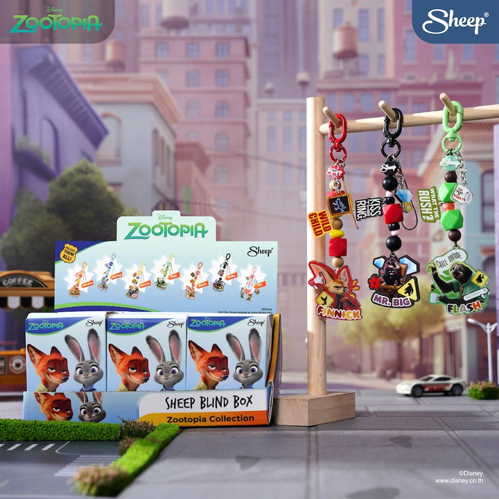 สายห้อยมือถือ กล่องสุ่ม ซูโทเปีย มีตะขอห้อย zootopia keychain blind box  ลิขสิทธิ์แท้