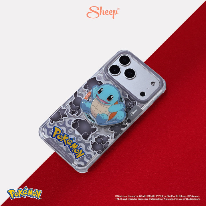Pokémon Grip MagSafe โปเกมอน ลิขสิทธิ์แท้ น่ารัก สี ฟ้า Squirtle เซนิกาเมะ ที่แปะมือถือ