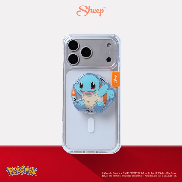 Grip MagSafe Pokémon โปเกมอน ลิขสิทธิ์แท้ น่ารัก สี ฟ้า Squirtle ที่แปะมือถือ เซนิกาเมะ