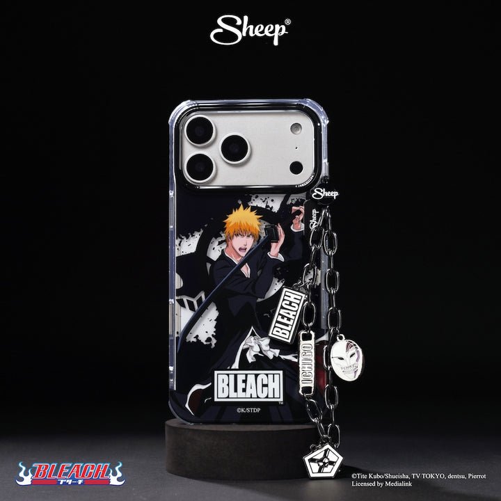 เคส ไอโฟน bleach อิจิโกะ ichigo iphone 17 pro max magsafe case บลีช เทพมรณะ สีดำ เท่ๆ แถม keychain ลูกปัด แบบโซ่ กันกระแทก