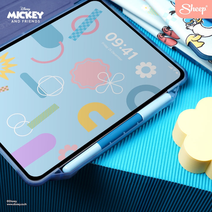 เคสไอแพด มิคกี้ เมาส์ สีฟ้า แถมปลอกปากกา  ipad case mickey mouse สีฟ้า blue