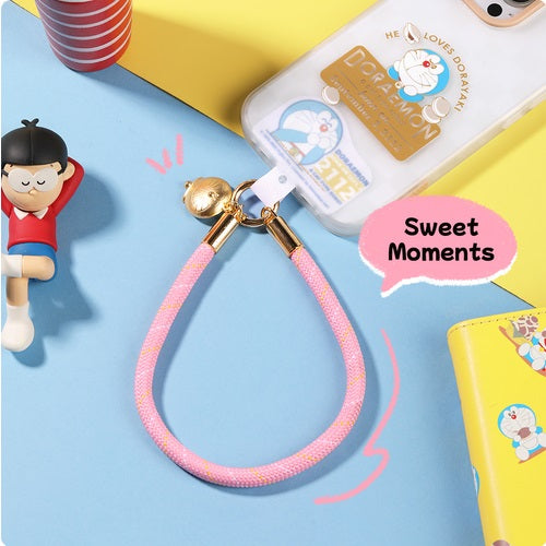Rock Doraemon โดราเอม่อน สายคล้อง มือถือ ไอโฟน โดเรม่อน สีชมพู