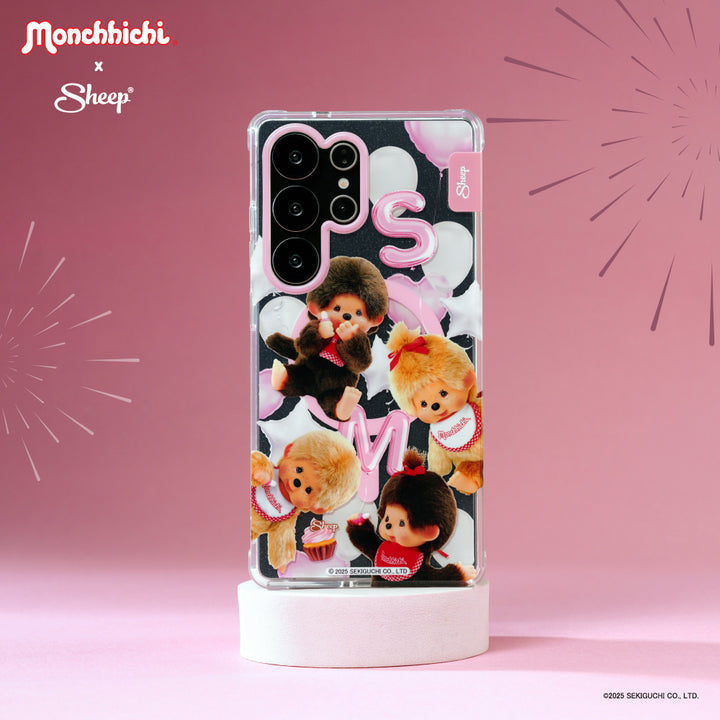 monchhichi เคส สีชมพู ม่อนชิชิ ซัมซุง มอนชิชิ สีเบจ ทอง beige samsung case sheep sketch