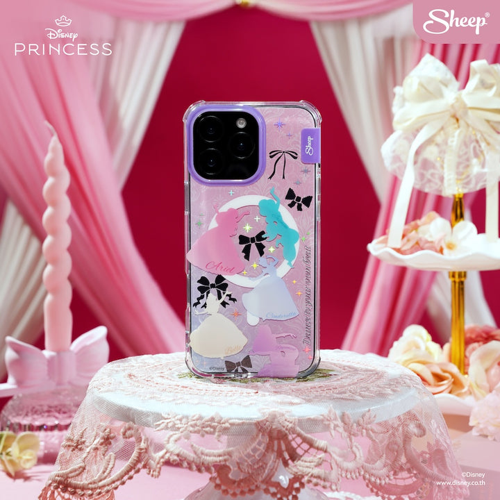 เคส เจ้าหญิงดิสนีย์ disney princess ไอโฟน iphone case รวม ariel cinderella belle jasmine rapunzel โบว์ ลายน่ารัก กันกระแทก
