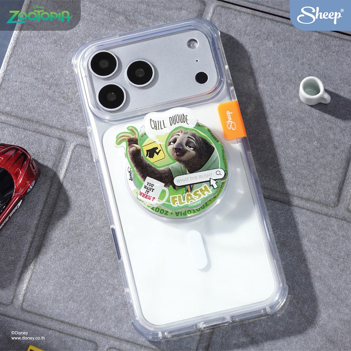 magsafe griptok flash zootopia สีเขียว ที่แปะมือถือ กริ๊บต๊อก สลอธ ซูโทเปีย ลิขสิทธิ์แท้ disney